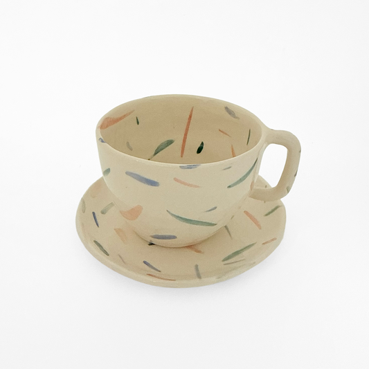 Taza y plato Arganza