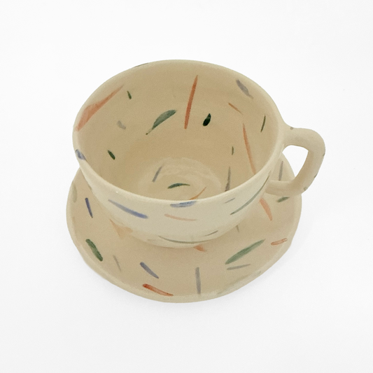 Taza y plato Arganza